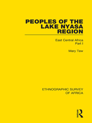 cover image of Peoples of the Lake Nyasa Region